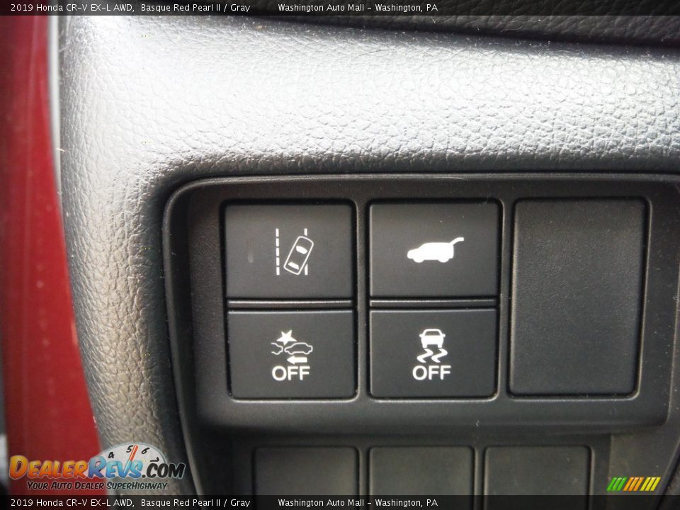 2019 Honda CR-V EX-L AWD Basque Red Pearl II / Gray Photo #16