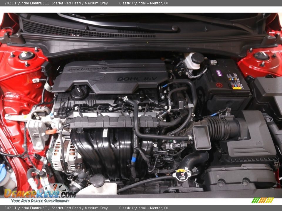 2021 Hyundai Elantra SEL Scarlet Red Pearl / Medium Gray Photo #19