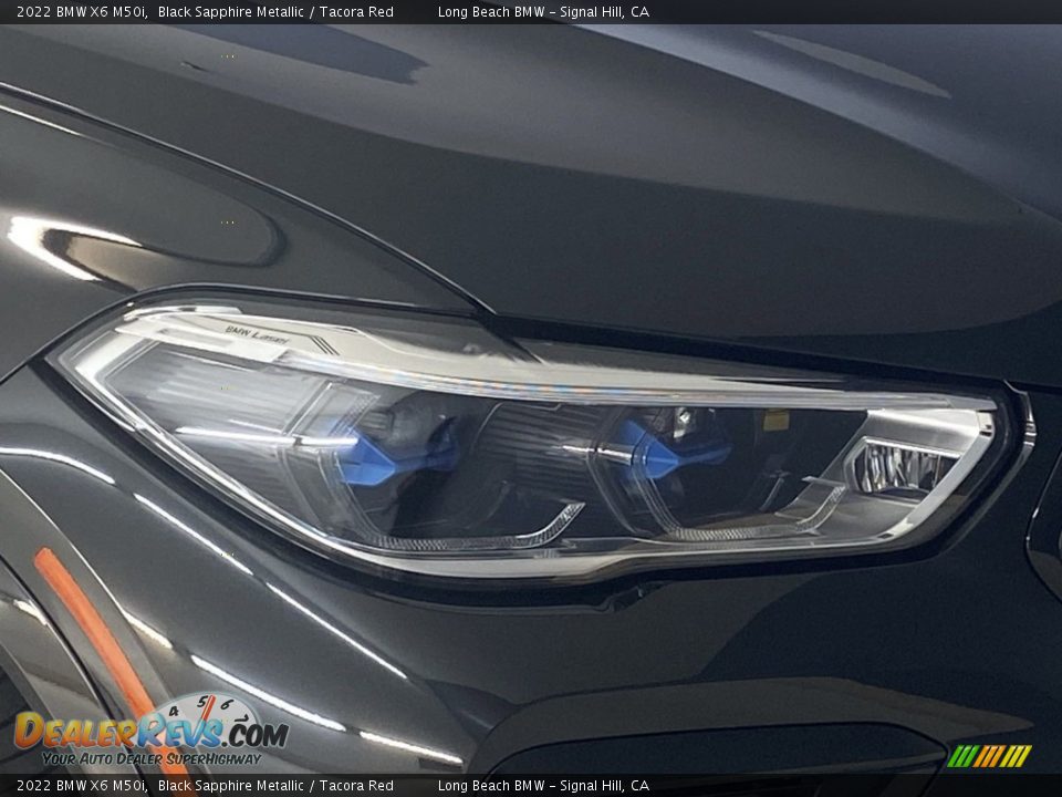 2022 BMW X6 M50i Black Sapphire Metallic / Tacora Red Photo #4