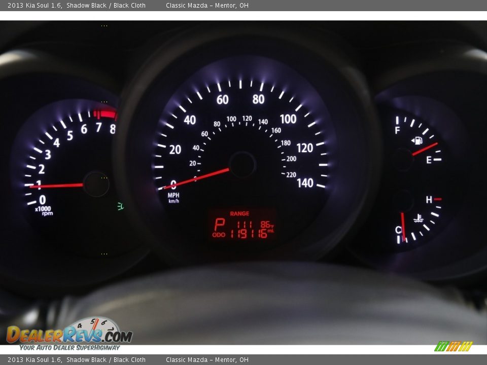 2013 Kia Soul 1.6 Shadow Black / Black Cloth Photo #8