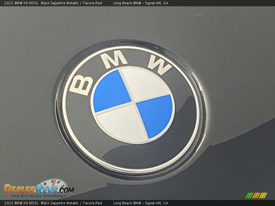 2022 BMW X6 M50i Black Sapphire Metallic / Tacora Red Photo #5