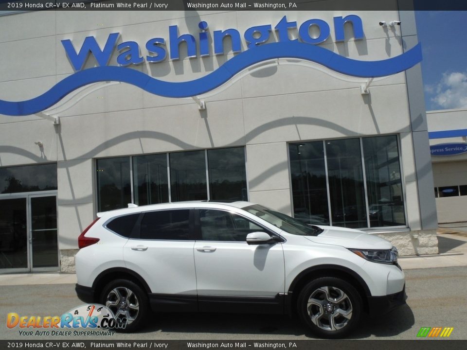 2019 Honda CR-V EX AWD Platinum White Pearl / Ivory Photo #2