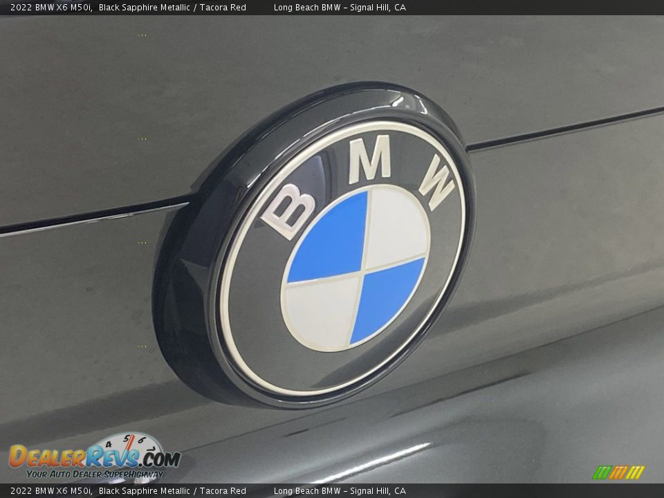 2022 BMW X6 M50i Black Sapphire Metallic / Tacora Red Photo #7