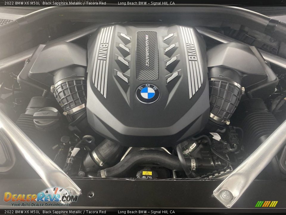 2022 BMW X6 M50i Black Sapphire Metallic / Tacora Red Photo #10