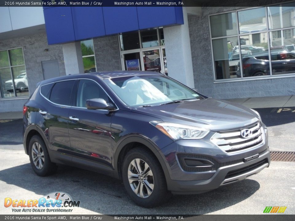 2016 Hyundai Santa Fe Sport AWD Marlin Blue / Gray Photo #1