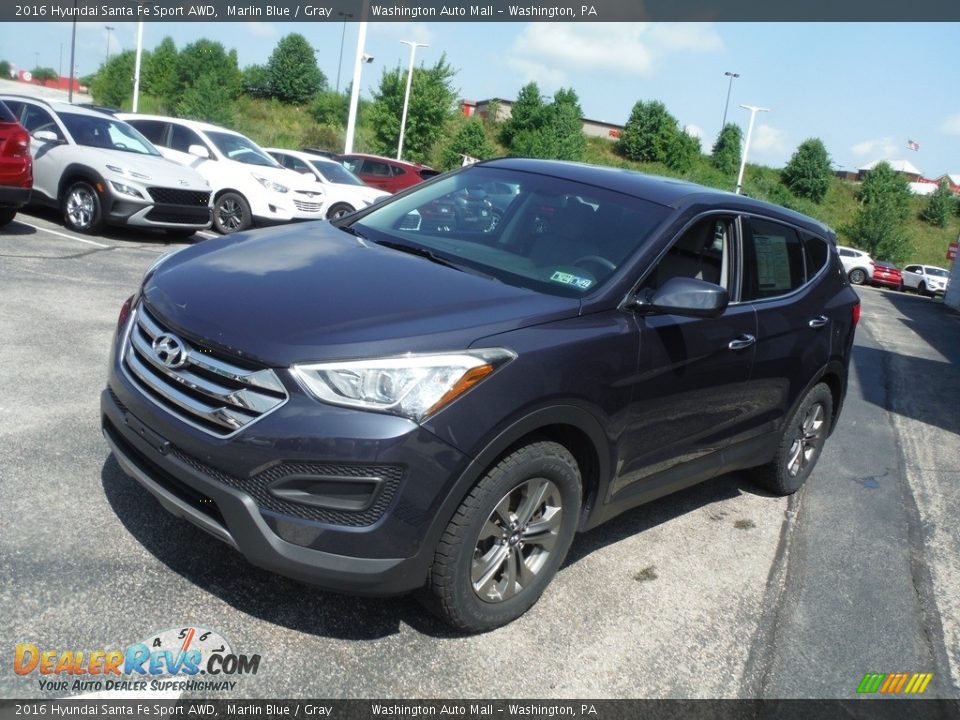 2016 Hyundai Santa Fe Sport AWD Marlin Blue / Gray Photo #5