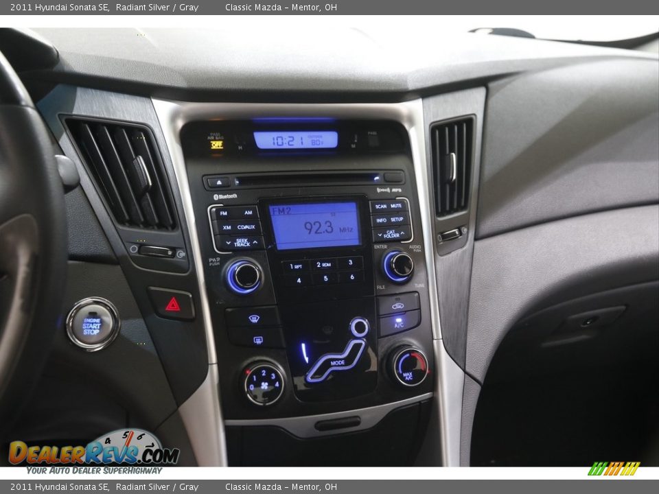 2011 Hyundai Sonata SE Radiant Silver / Gray Photo #9