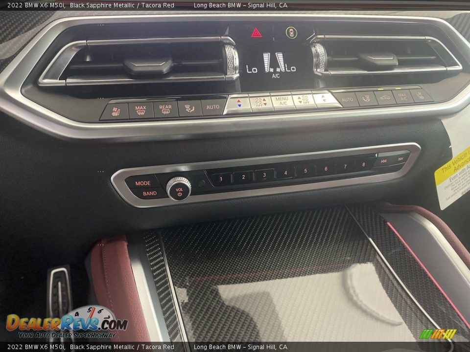 2022 BMW X6 M50i Black Sapphire Metallic / Tacora Red Photo #21
