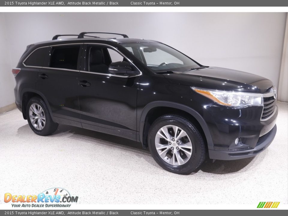 2015 Toyota Highlander XLE AWD Attitude Black Metallic / Black Photo #1