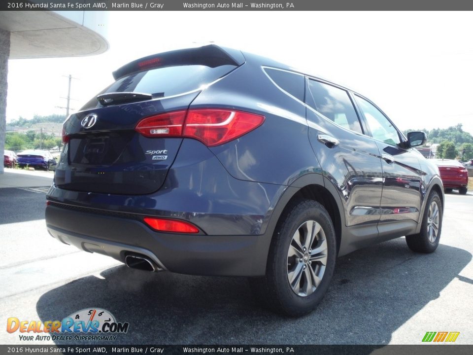 2016 Hyundai Santa Fe Sport AWD Marlin Blue / Gray Photo #9