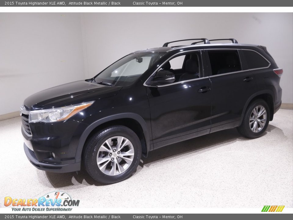 2015 Toyota Highlander XLE AWD Attitude Black Metallic / Black Photo #3