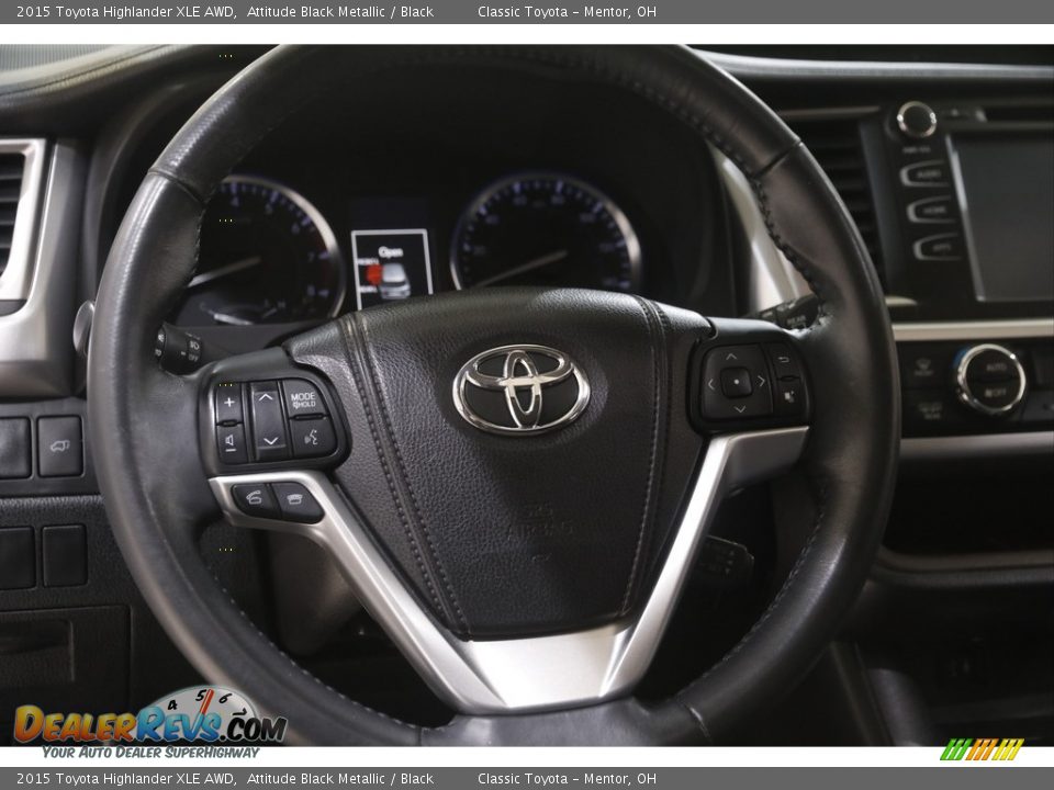 2015 Toyota Highlander XLE AWD Attitude Black Metallic / Black Photo #7