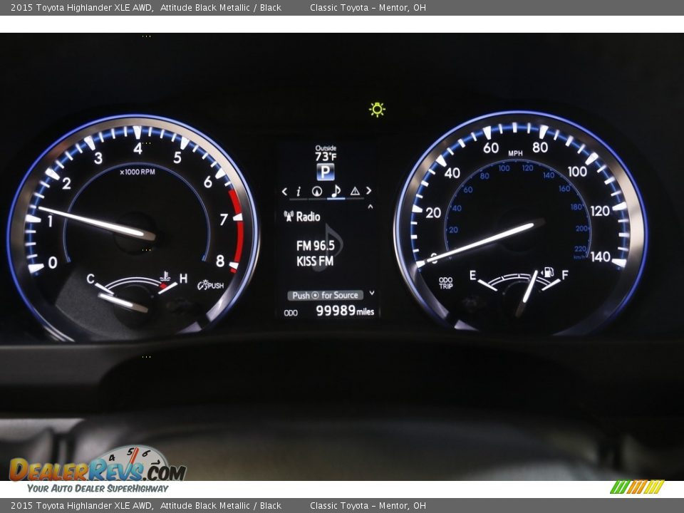 2015 Toyota Highlander XLE AWD Attitude Black Metallic / Black Photo #8