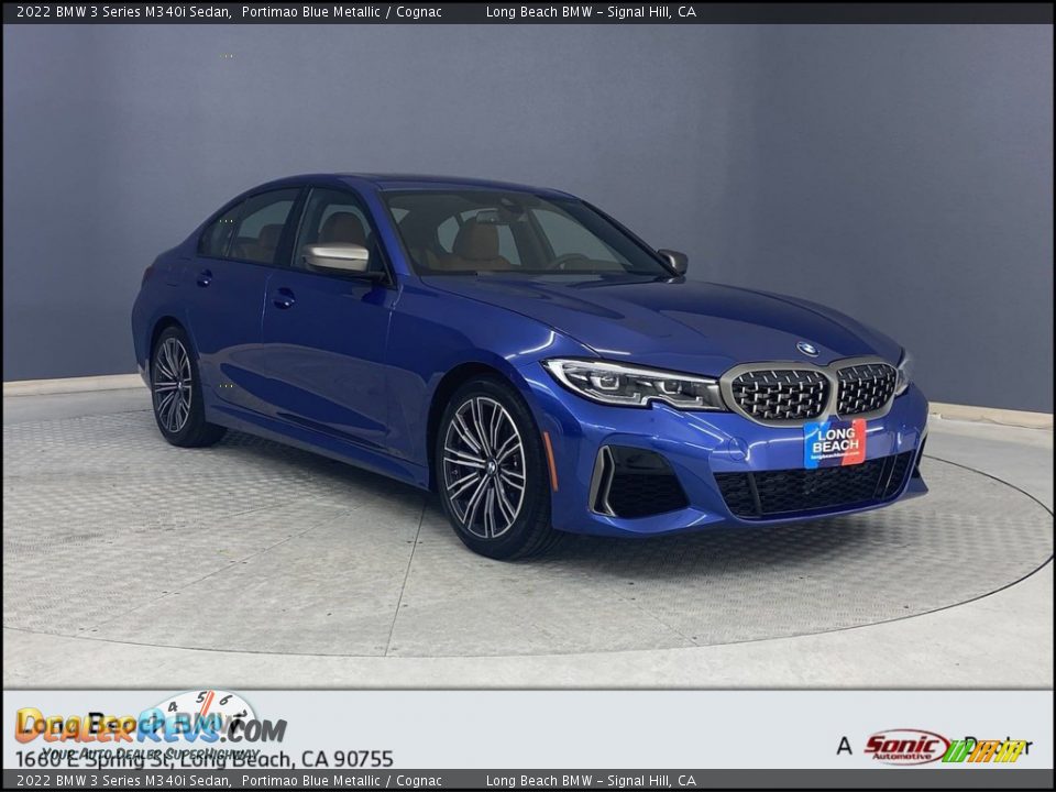 2022 BMW 3 Series M340i Sedan Portimao Blue Metallic / Cognac Photo #1