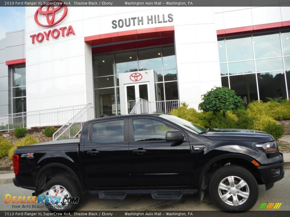 2019 Ford Ranger XL SuperCrew 4x4 Shadow Black / Ebony Photo #2