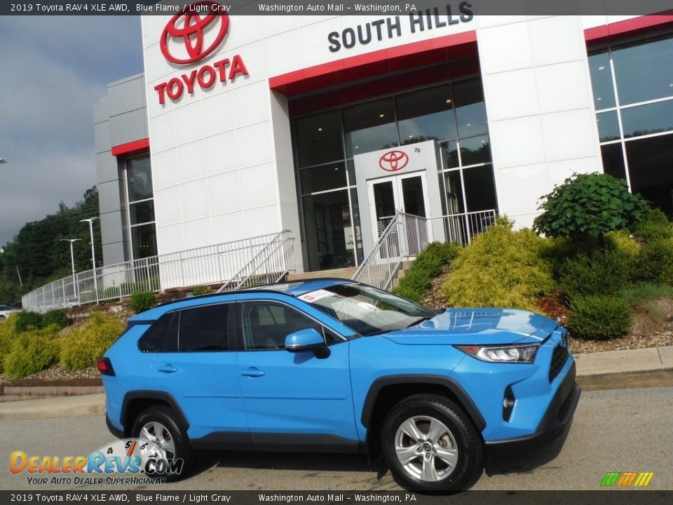 2019 Toyota RAV4 XLE AWD Blue Flame / Light Gray Photo #2