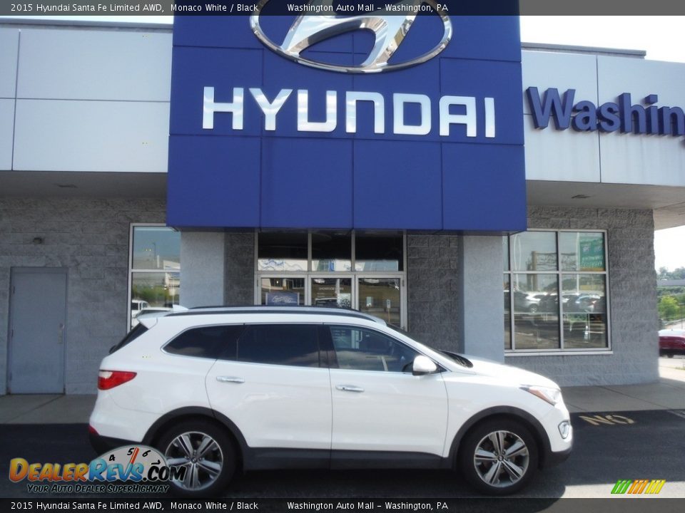 2015 Hyundai Santa Fe Limited AWD Monaco White / Black Photo #2