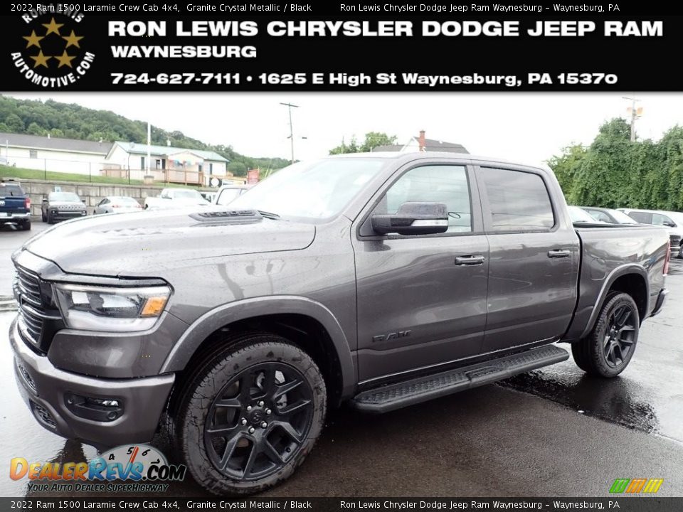 2022 Ram 1500 Laramie Crew Cab 4x4 Granite Crystal Metallic / Black Photo #1