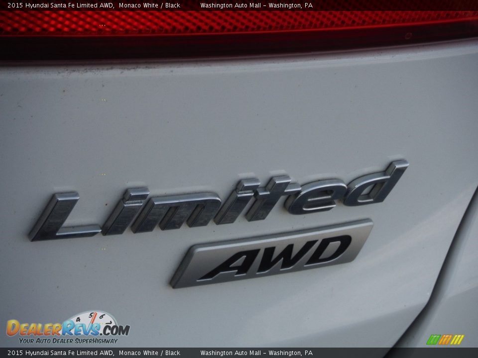 2015 Hyundai Santa Fe Limited AWD Monaco White / Black Photo #9