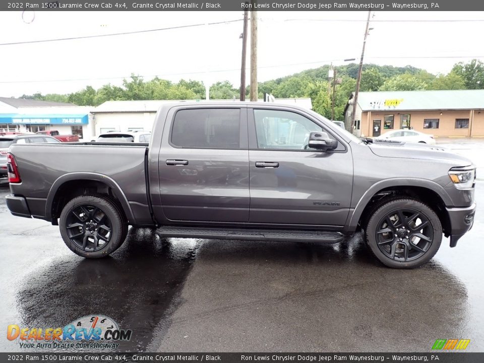 2022 Ram 1500 Laramie Crew Cab 4x4 Granite Crystal Metallic / Black Photo #6