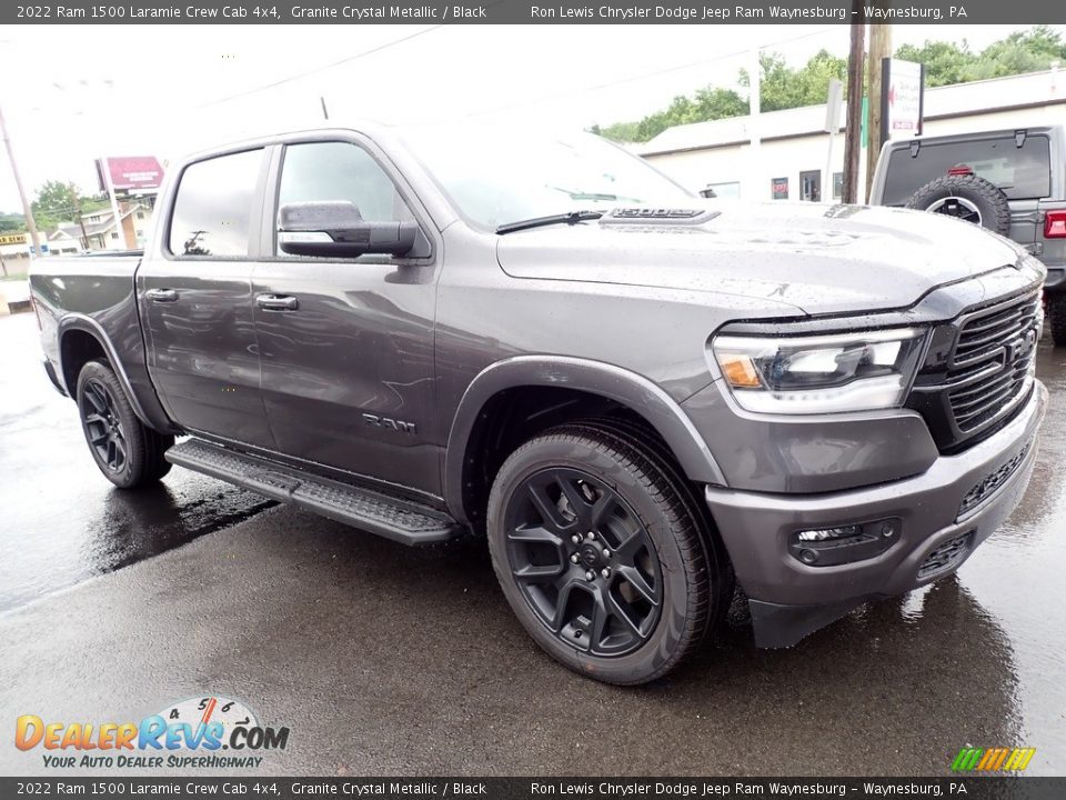 2022 Ram 1500 Laramie Crew Cab 4x4 Granite Crystal Metallic / Black Photo #7