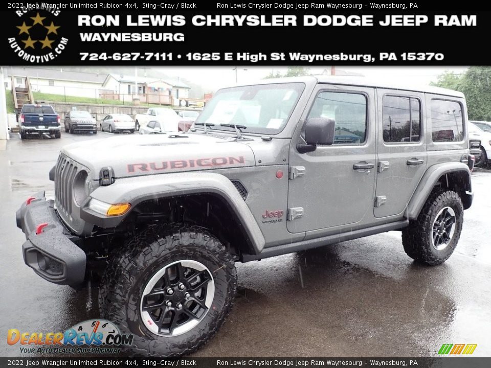 2022 Jeep Wrangler Unlimited Rubicon 4x4 Sting-Gray / Black Photo #1