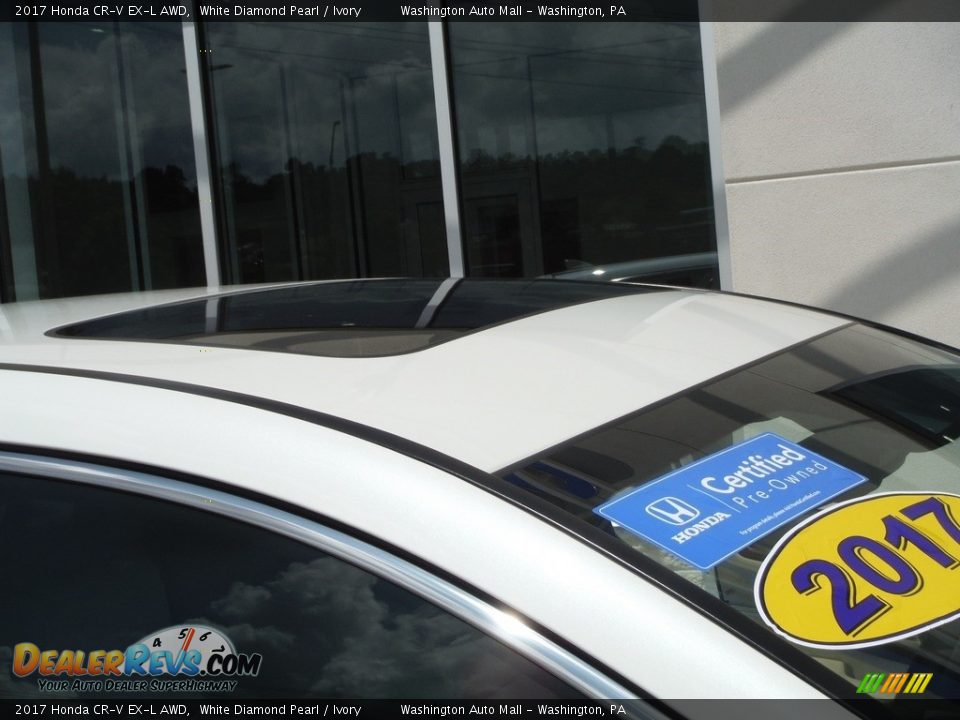 2017 Honda CR-V EX-L AWD White Diamond Pearl / Ivory Photo #4