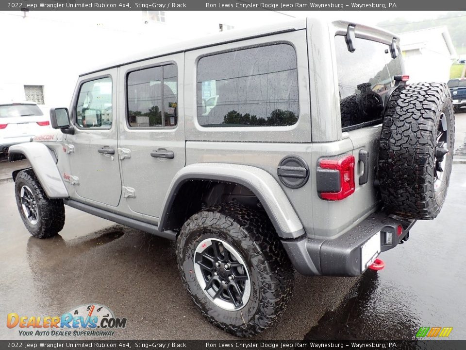 2022 Jeep Wrangler Unlimited Rubicon 4x4 Sting-Gray / Black Photo #3