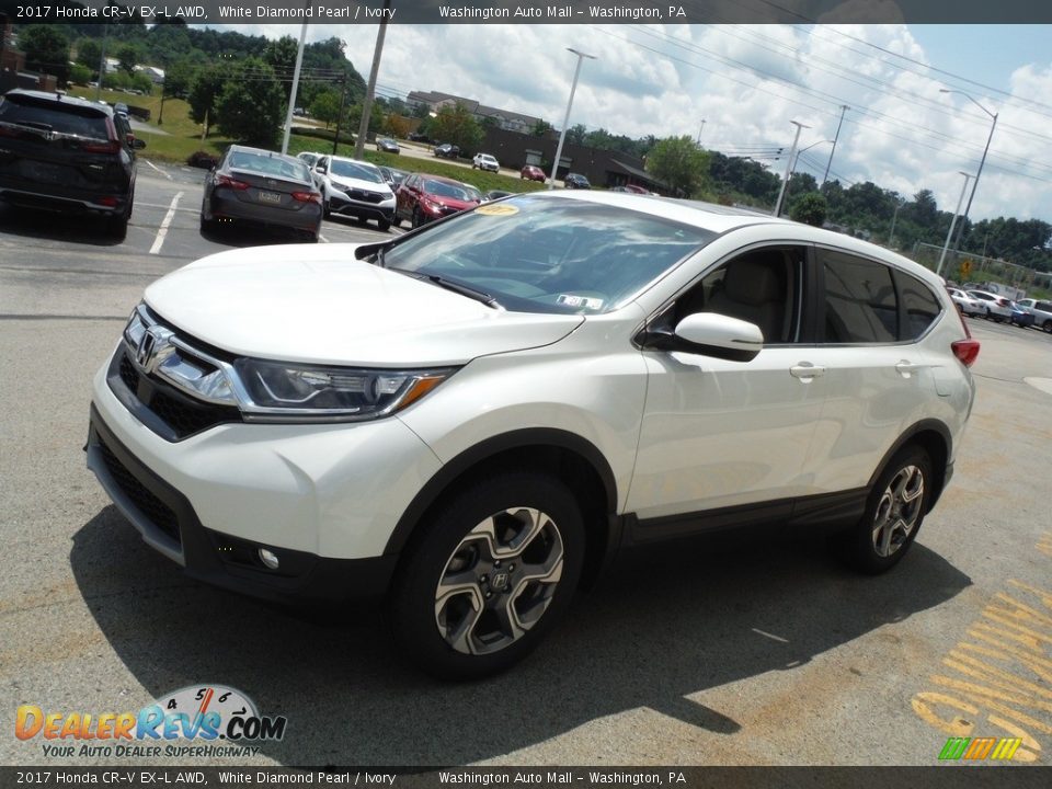 2017 Honda CR-V EX-L AWD White Diamond Pearl / Ivory Photo #6