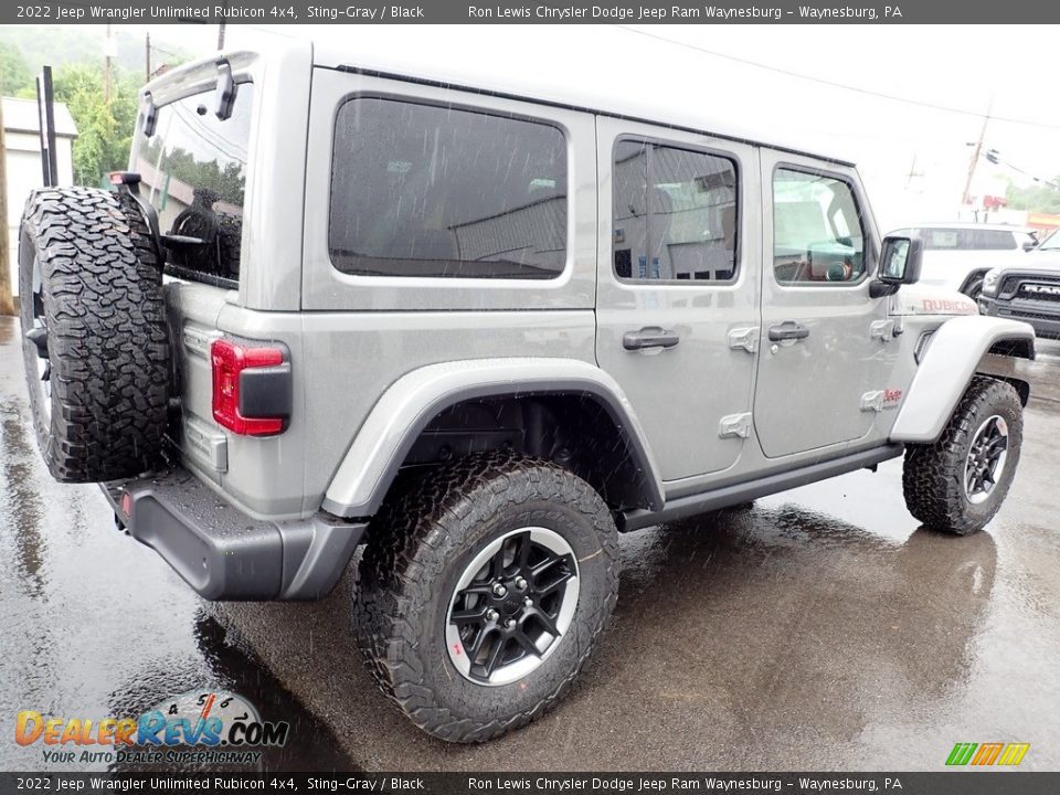 2022 Jeep Wrangler Unlimited Rubicon 4x4 Sting-Gray / Black Photo #6