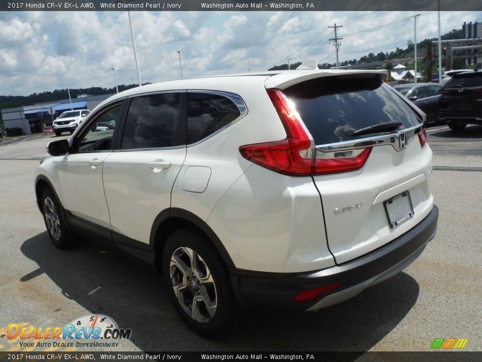 2017 Honda CR-V EX-L AWD White Diamond Pearl / Ivory Photo #8
