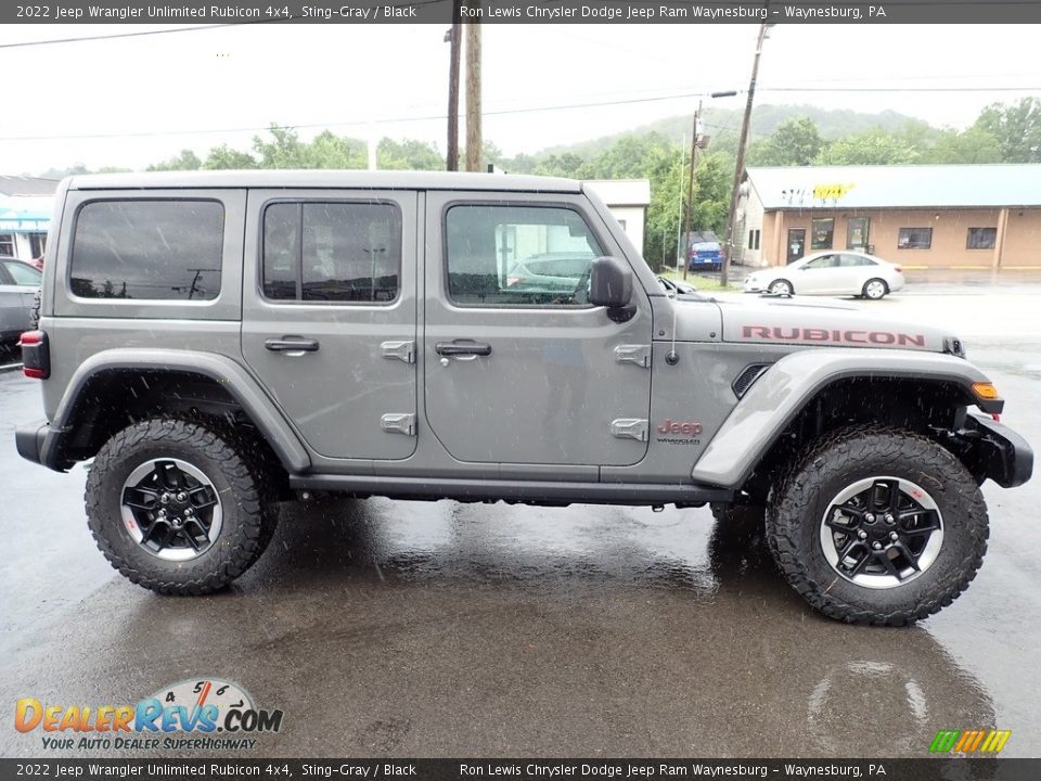 2022 Jeep Wrangler Unlimited Rubicon 4x4 Sting-Gray / Black Photo #7