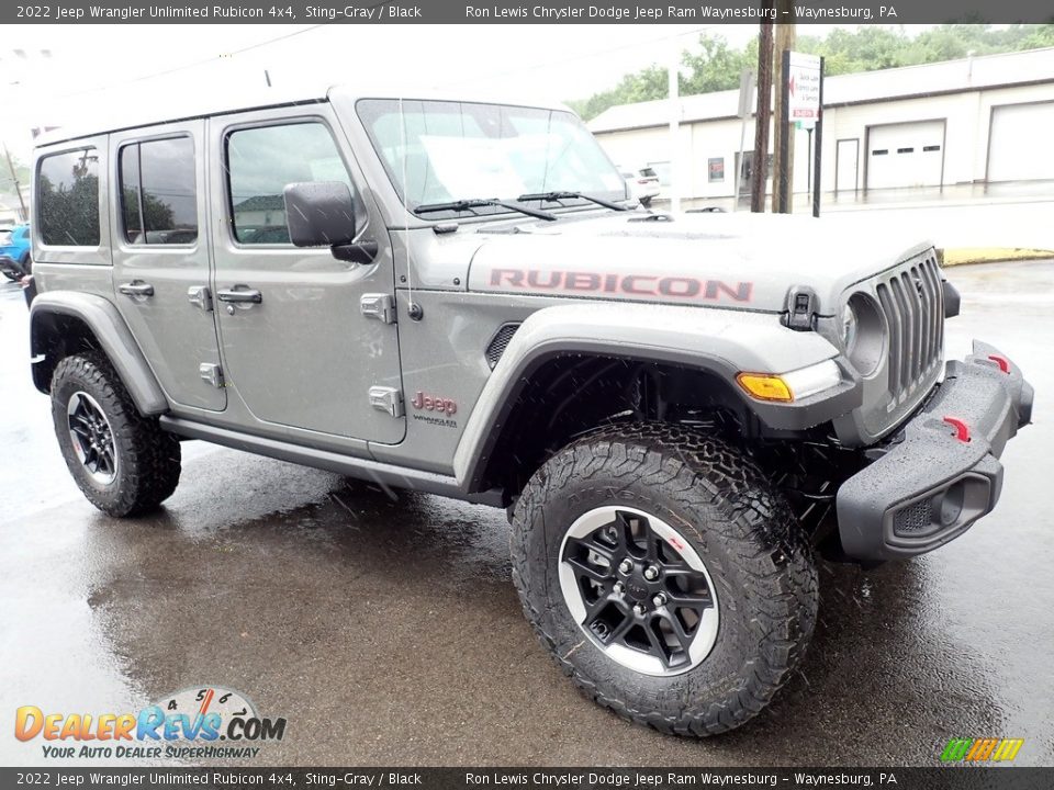 2022 Jeep Wrangler Unlimited Rubicon 4x4 Sting-Gray / Black Photo #8