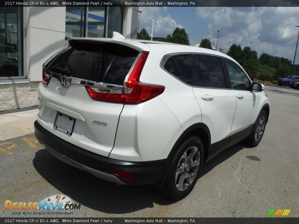 2017 Honda CR-V EX-L AWD White Diamond Pearl / Ivory Photo #10