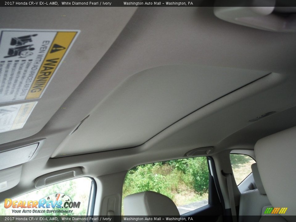 2017 Honda CR-V EX-L AWD White Diamond Pearl / Ivory Photo #12