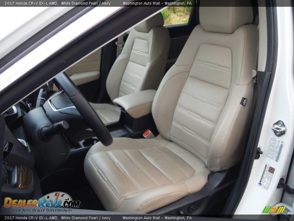 2017 Honda CR-V EX-L AWD White Diamond Pearl / Ivory Photo #17