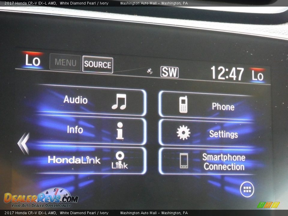 2017 Honda CR-V EX-L AWD White Diamond Pearl / Ivory Photo #24