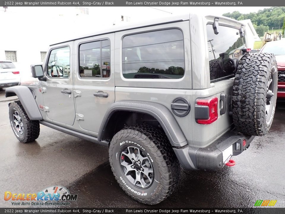 2022 Jeep Wrangler Unlimited Rubicon 4x4 Sting-Gray / Black Photo #3