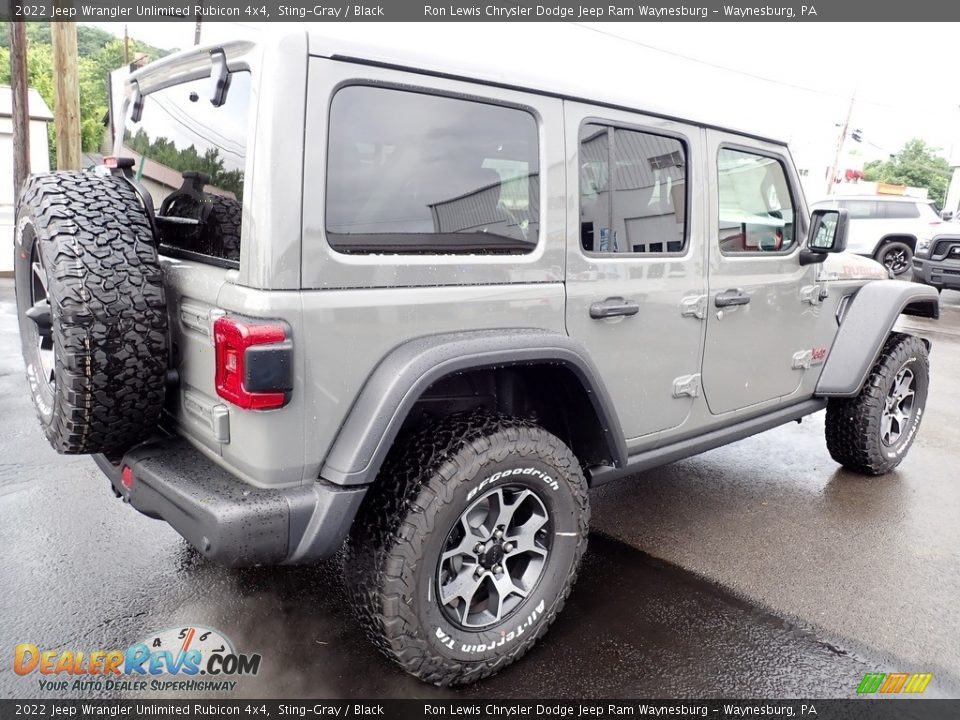 2022 Jeep Wrangler Unlimited Rubicon 4x4 Sting-Gray / Black Photo #6