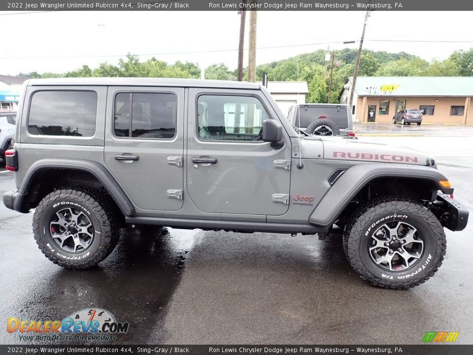 2022 Jeep Wrangler Unlimited Rubicon 4x4 Sting-Gray / Black Photo #7