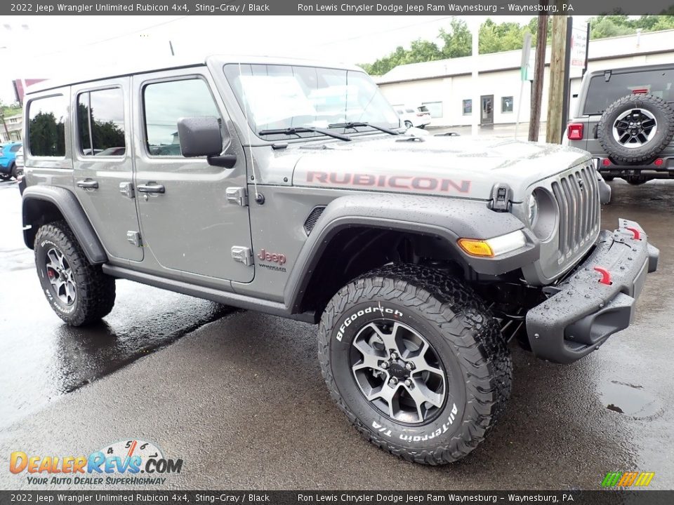 2022 Jeep Wrangler Unlimited Rubicon 4x4 Sting-Gray / Black Photo #8