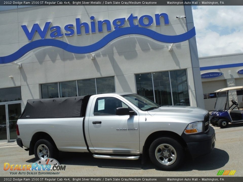 2012 Dodge Ram 1500 ST Regular Cab 4x4 Bright Silver Metallic / Dark Slate Gray/Medium Graystone Photo #2