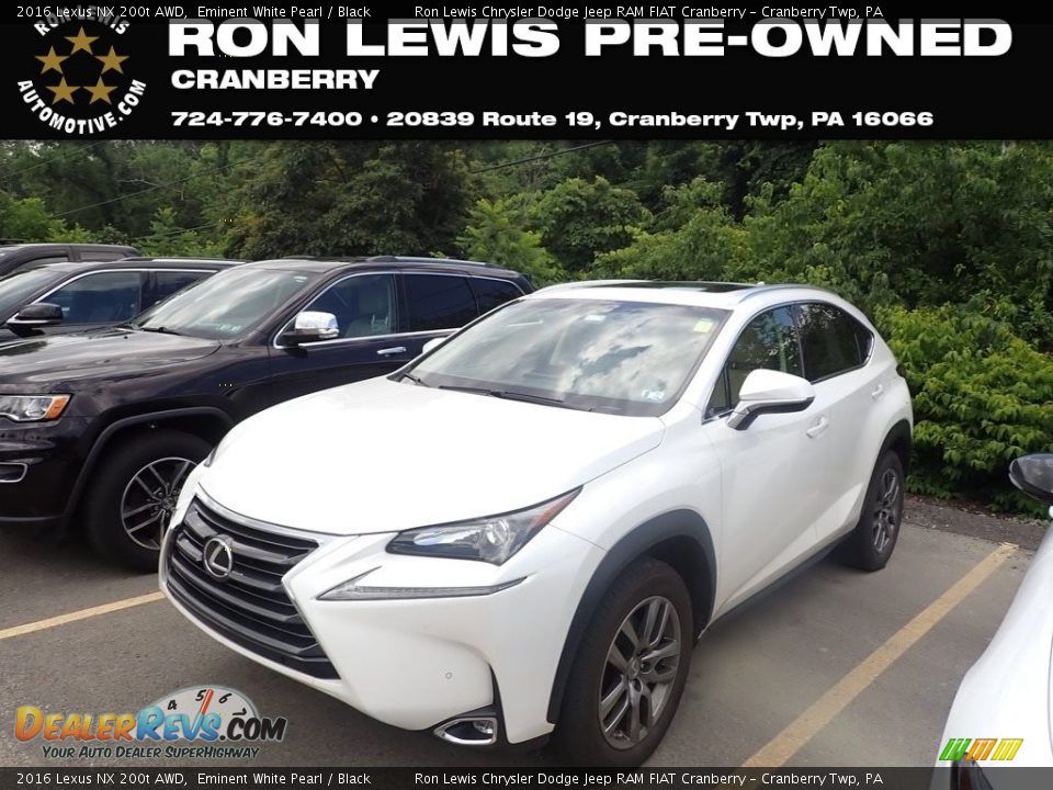 2016 Lexus NX 200t AWD Eminent White Pearl / Black Photo #1