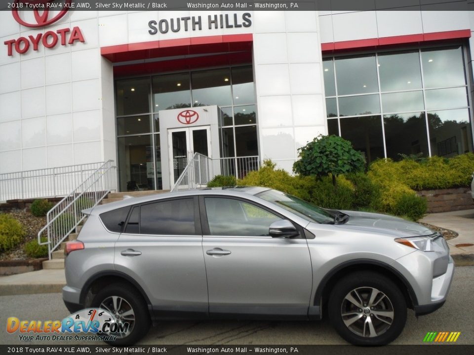 2018 Toyota RAV4 XLE AWD Silver Sky Metallic / Black Photo #2