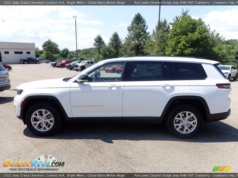 2022 Jeep Grand Cherokee L Limited 4x4 Bright White / Global Black/Wicker Beige Photo #2