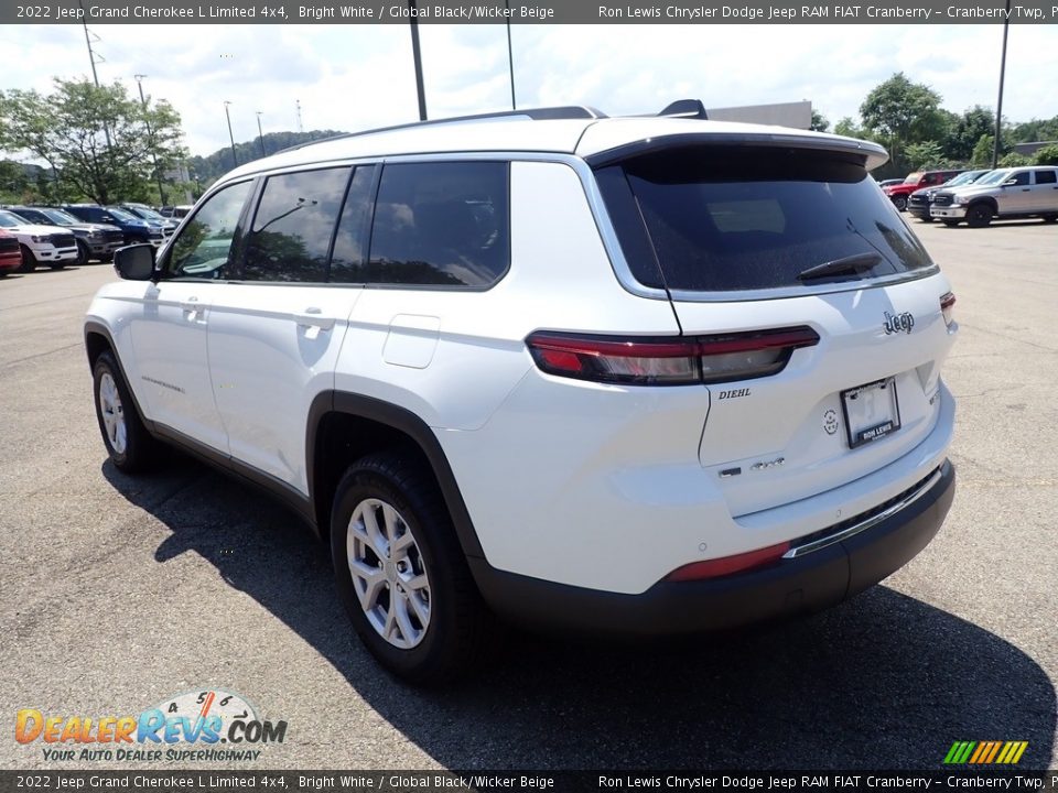 2022 Jeep Grand Cherokee L Limited 4x4 Bright White / Global Black/Wicker Beige Photo #3