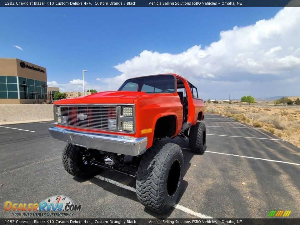 1982 Chevrolet Blazer K10 Custom Deluxe 4x4 Custom Orange / Black Photo #12