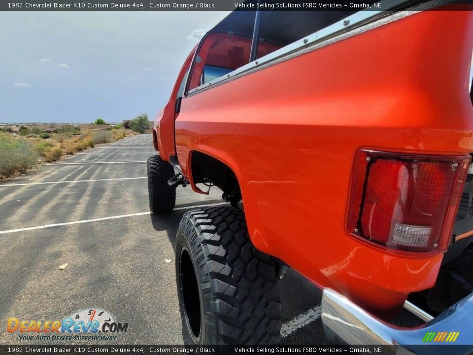 1982 Chevrolet Blazer K10 Custom Deluxe 4x4 Custom Orange / Black Photo #14