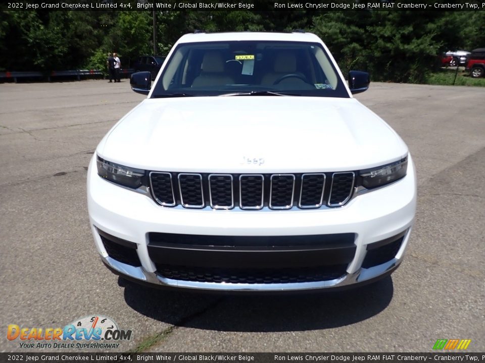 2022 Jeep Grand Cherokee L Limited 4x4 Bright White / Global Black/Wicker Beige Photo #8