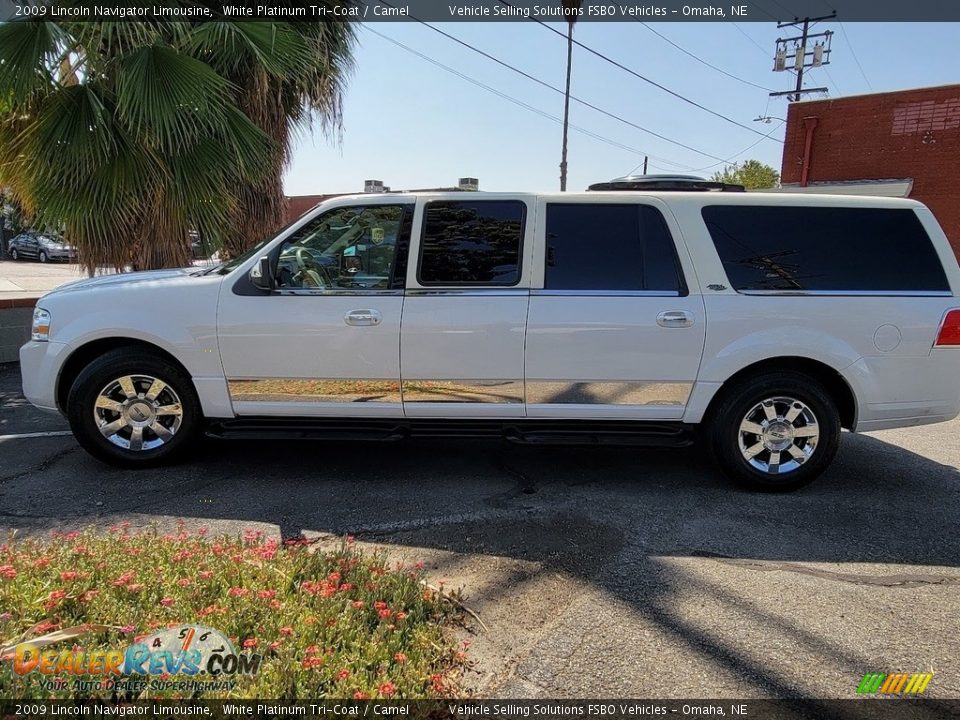 White Platinum Tri-Coat 2009 Lincoln Navigator Limousine Photo #1